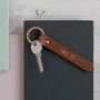 New Home Personalised Leather Keyring, thumbnail 4 of 9
