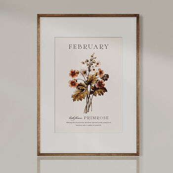 Birth Flower Print 'Primrose' For February, 5 of 9