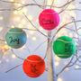 Vibrant Tennis Ball Christmas Bauble, thumbnail 3 of 10