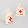 G Decor Set Of Two Hessian Bags Hangover Recovery Kit, thumbnail 3 of 5