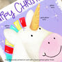 Personalised Unicorn Baby 1st Christmas Card, thumbnail 3 of 5