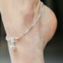 Orange Sterling Silver Minimalistic Chain Payal Anklet, thumbnail 1 of 6