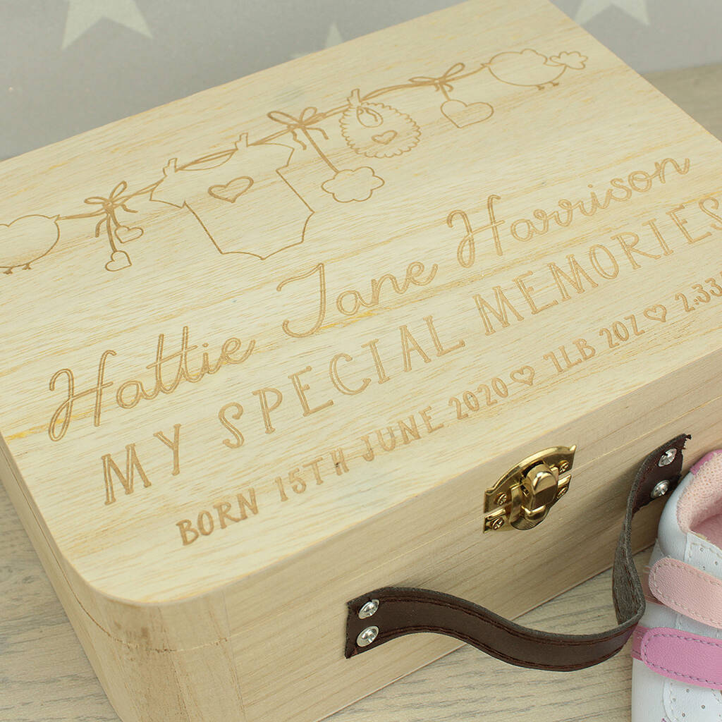 Personalised Baby Keepsake Box Suitcase By Dreams to Reality Design Ltd ...