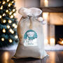 Tiny Tatty Teddy Luxury Pom Pom Silver Grey Sack, thumbnail 2 of 4