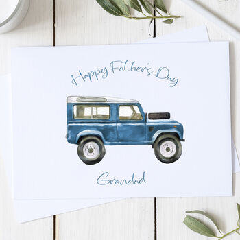 Personalised Land Rover Father's Day Card For Dad Or Grandad, 2 of 2