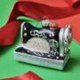 Sparkly Retro Sewing Machine Shaped Bauble, thumbnail 1 of 6