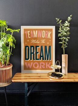 Teamwork Makes The Dream Work Giclée Print, 4 of 8