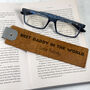 Best Dad In The World Personalised Leather Bookmark For Father's Day, thumbnail 2 of 7