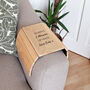 Personalised Message Wooden Sofa Armchair Tray, thumbnail 2 of 7