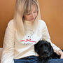 Personalised Christmas Dog And Bow Unisex Sweater Jumper, thumbnail 11 of 12