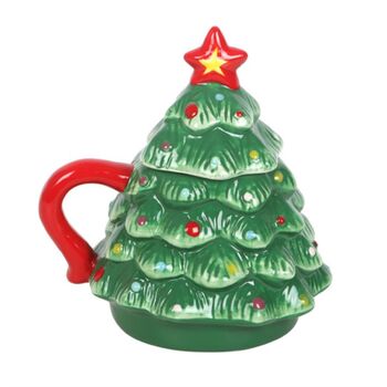 Christmas Tree Mug With Lid Hot Chocolate Mug, 10 of 10