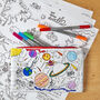 Space Pencil Case Kit + 10 Pens, Colour And Learn, thumbnail 1 of 7