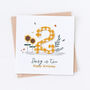 Personalised Any Age Sunflowers Gingham Birthday Card, thumbnail 3 of 3