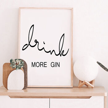 Gin Typography Art Print, 3 of 9