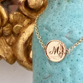 Personalised 'Signature' 9ct Gold Medal Chain Bracelet, 5 of 12