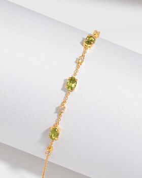 Peridot Bracelet In Sterling Silver And Gold, 12 of 12