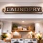 Solid Brass Laundry Plaque Brass With Antique Finish, thumbnail 4 of 6