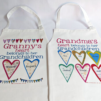 Personalised Grandma's Heart Apron, 10 of 12