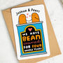 'Bean Married Four Years' Personalised Wallet Card, thumbnail 1 of 2