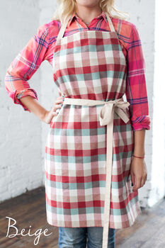 Checked Apron For Women | Baking And Crafting Gift, 8 of 11