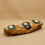 Molten Glass Candle Holder Triple Tealight Holder, thumbnail 4 of 12