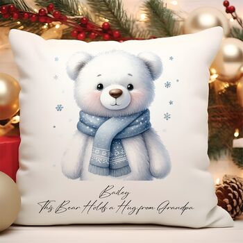 Sentimental Winter Teddy Bear Cushion Gift Collection, 8 of 11