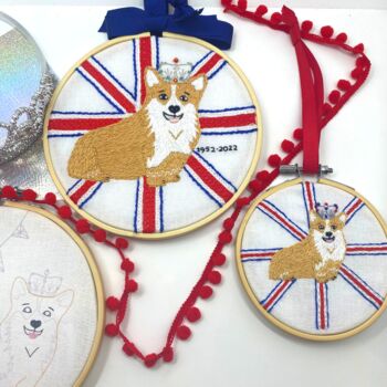Mini Corgi Embroidery Kit, Royal Family Keepsake, 4 of 7