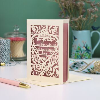 Personalised 'To My Parents On My Wedding Day' Card, 7 of 9