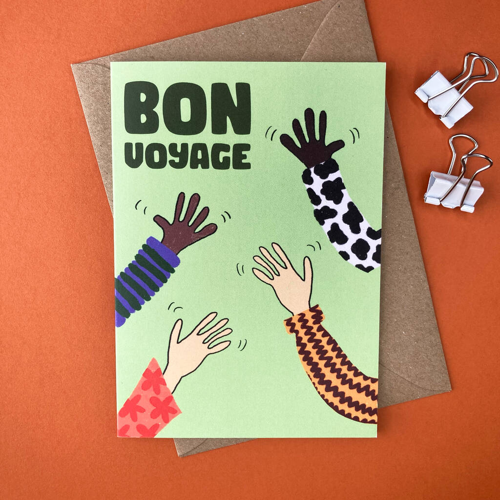 bon voyage goodbye card