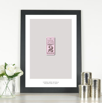 Personalised 'Tunnel Of Love' Valentine's Day Print, 3 of 4