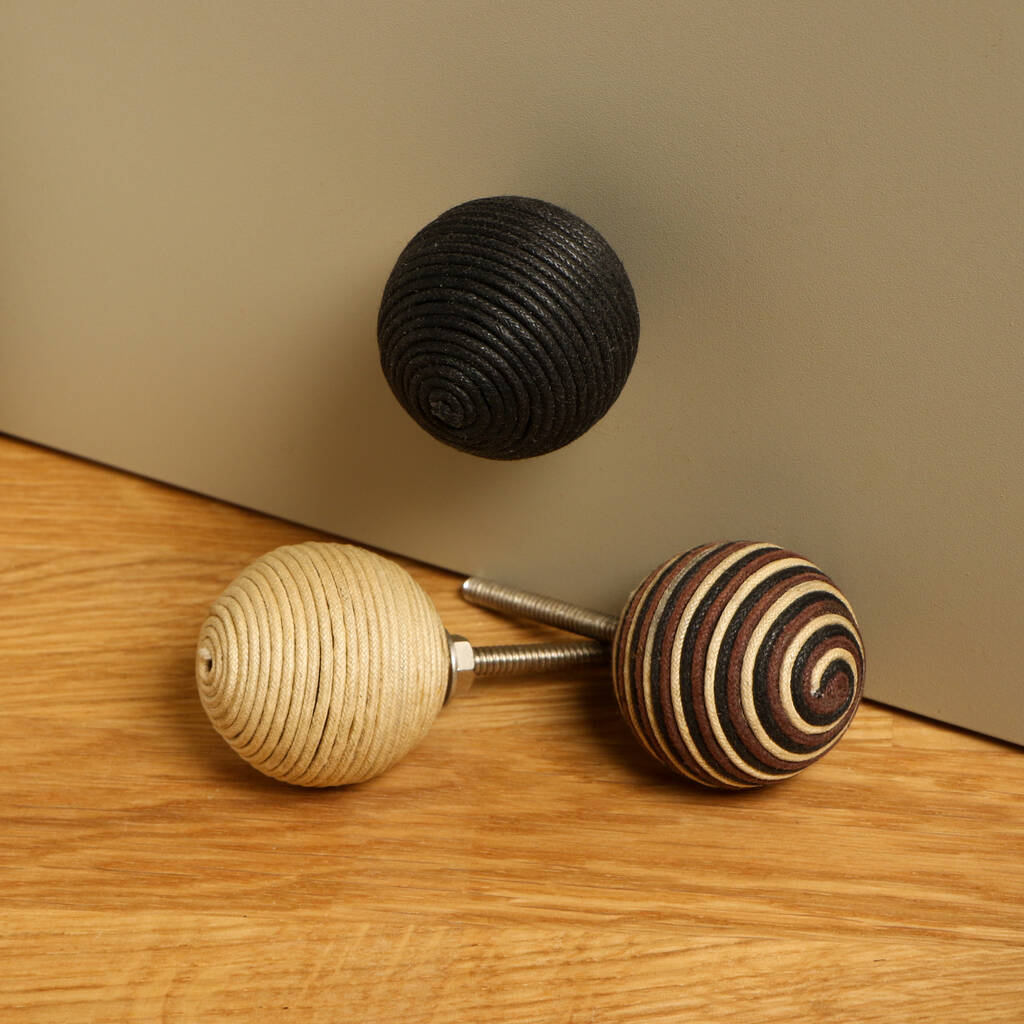 Terence Cord Spiral Knob Mixed Colour Set Of Six By TrincaFerro
