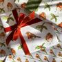 Robin Christmas Wrapping Paper, Gift Wrap, thumbnail 1 of 10