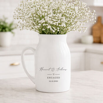 Personalised Engagement Flower Vase, 2 of 2