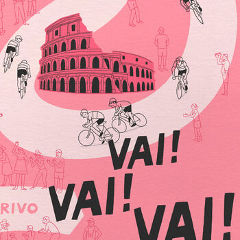 Grand Tours Cycling Art, Giro Poster, Gift For Cyclist, 4 of 8