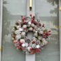 Berry And Pinecone Christmas Wreath In Red And White, thumbnail 1 of 4
