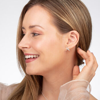 Sterling Silver Hummingbird Stud Earrings, 7 of 7