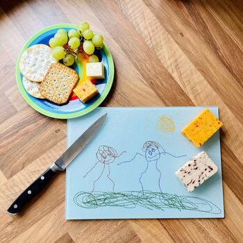 Personalised Christmas Cheeseboard With Child's Drawing, 3 of 5