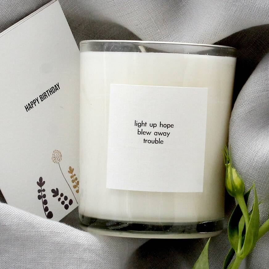 Personalised Birthday Quote Candle By attic