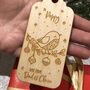 Personalised Robin Wooden Christmas Gift Tag Pack, thumbnail 2 of 2