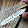 We Love You Daddy Personalised Silver Collar Stiffeners, thumbnail 1 of 8