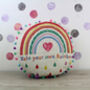 Personalised Round Rainbow Cushion, thumbnail 1 of 1