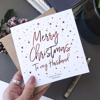 Christmas Card | For My Husband | Personalised, 2 of 3