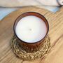 70th Birthday Gift Amber Glass Candle, thumbnail 2 of 6