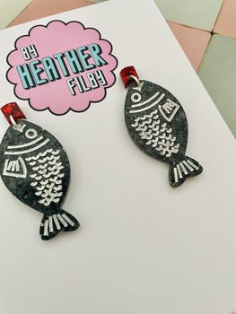 Soy Sauce Glitter Resin Earrings, 2 of 4