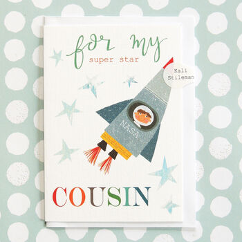 Rocket Cousin Greetings Card, 4 of 5