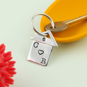 Personalised Housewarming Gift Couples New Home Keyring, 4 of 6