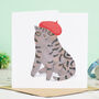 Birthday Card Cat In Red Beret, thumbnail 1 of 1