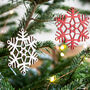 Wooden Snowflake Christmas Decoration, thumbnail 7 of 9
