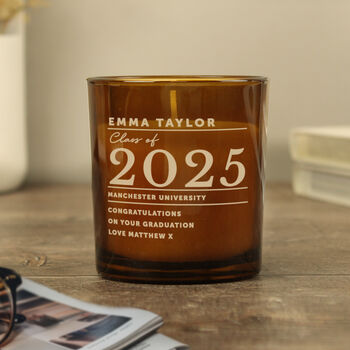 Personalised Graduation Glass Jar Candle, 3 of 5