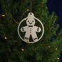 Handmade Bronze Christmas Tree Decoration – Gingerbread Figure, thumbnail 1 of 2